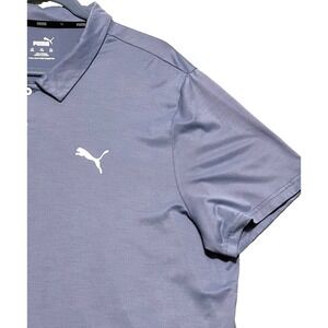 Puma Essentials‎ Polo Shirt XXL Blue Short Sleeve Golf Activewear Stretch